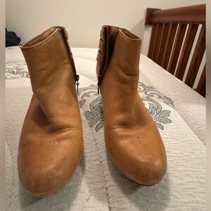 Tan Leather Ankle Boots